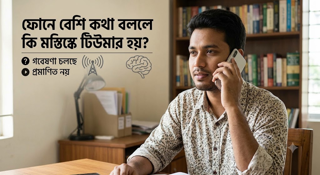 ফোনে বেশি কথা বললে কি মস্তিষ্কে টিউমার হয়?
